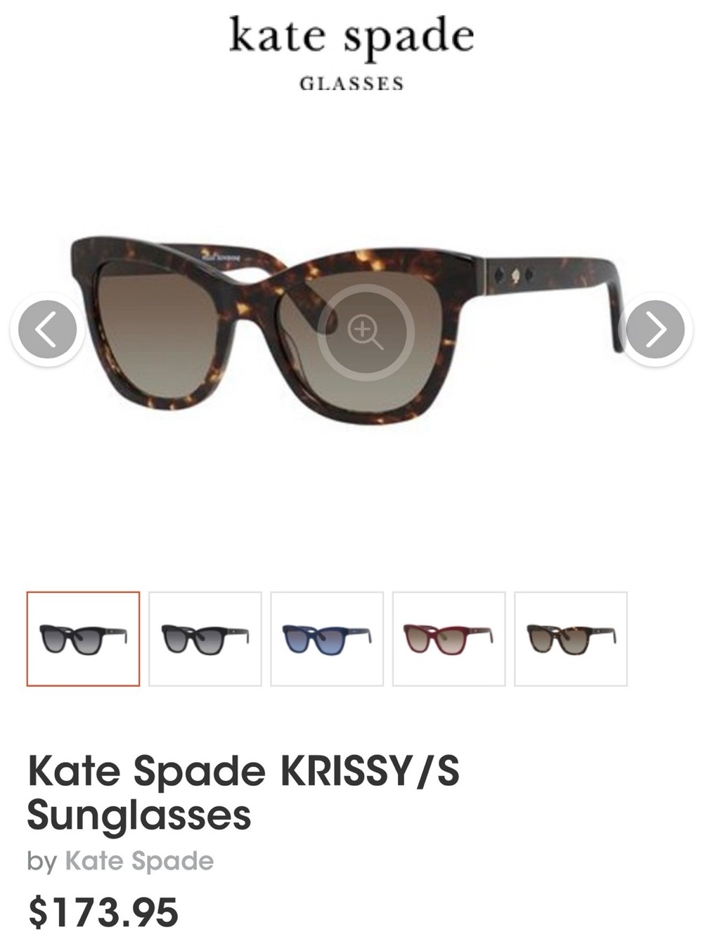 kate spade tortoiseshell cat-eye sunglasses